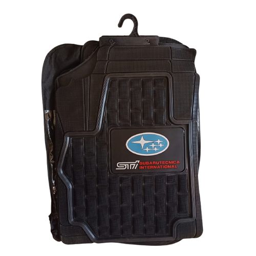 Subaru Heavy Duty Branded Rubber Car Floor Mats 5pcs Heavy Material Floor Mats Black