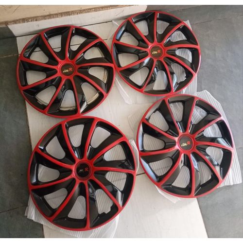 4PCS Wheel Caps Covers 14" Red Black 14 inches