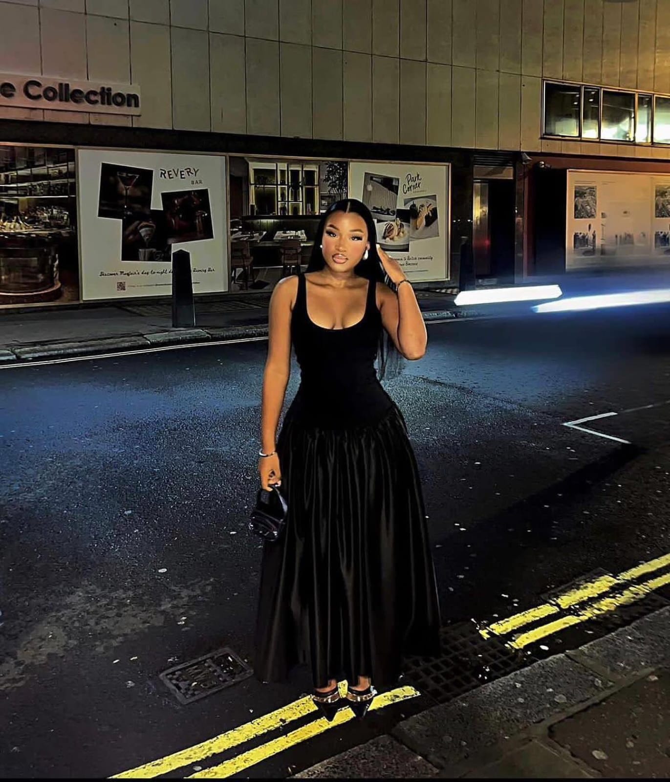 Matte Zara Black Dress Suspender Sleeveless Vest Dress Bottom Medium Long Dress Woman Casual Long Dress