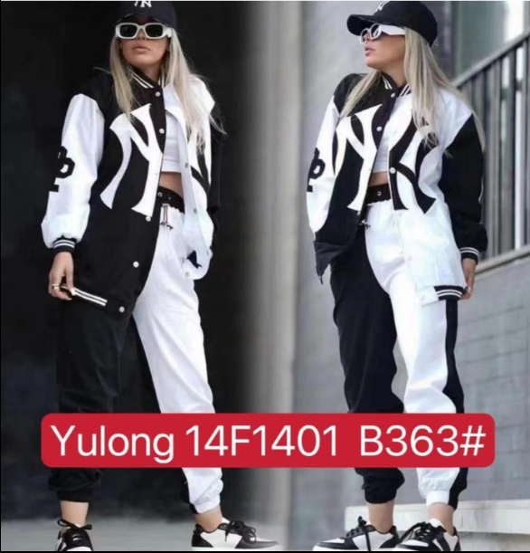Barbie Black\White  2pcs NY College Jacket + pants set
