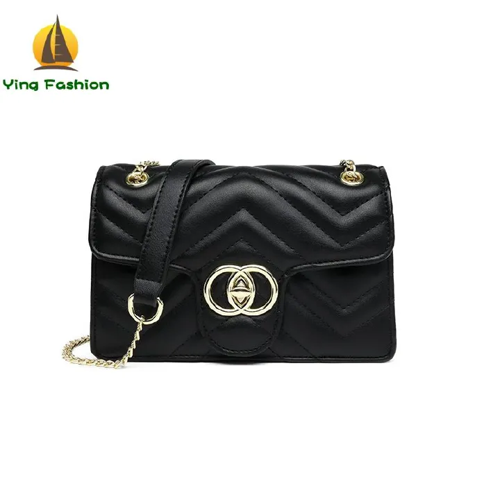 Ying Fashion 1PC New PU Material Anti-water Chain Shoulder Bags Squared Bag for Lady