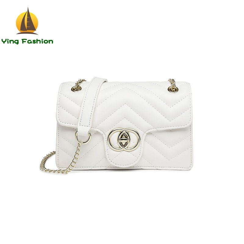 Ying Fashion 1PC New PU Material Anti-water Chain Shoulder Bags Squared Bag for Lady