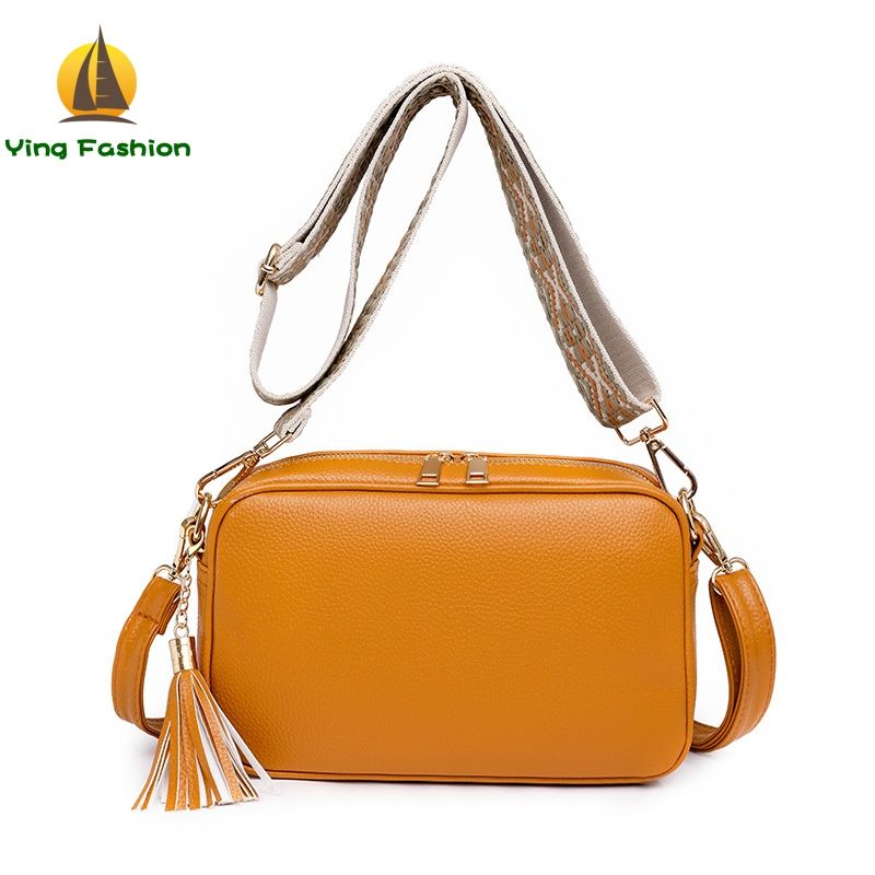 Ying Fashion 1PC Women Shoulder Bag with Two Diffeerent Shoulder Belts  PU Material for Ladies Casual