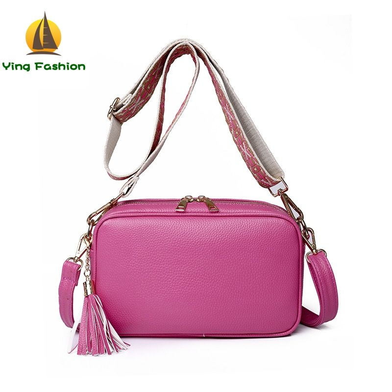 Ying Fashion 1PC Women Shoulder Bag with Two Diffeerent Shoulder Belts  PU Material for Ladies Casual