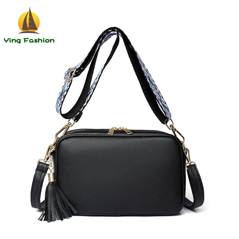 Ying Fashion 1PC Women Shoulder Bag with Two Diffeerent Shoulder Belts  PU Material for Ladies Casual