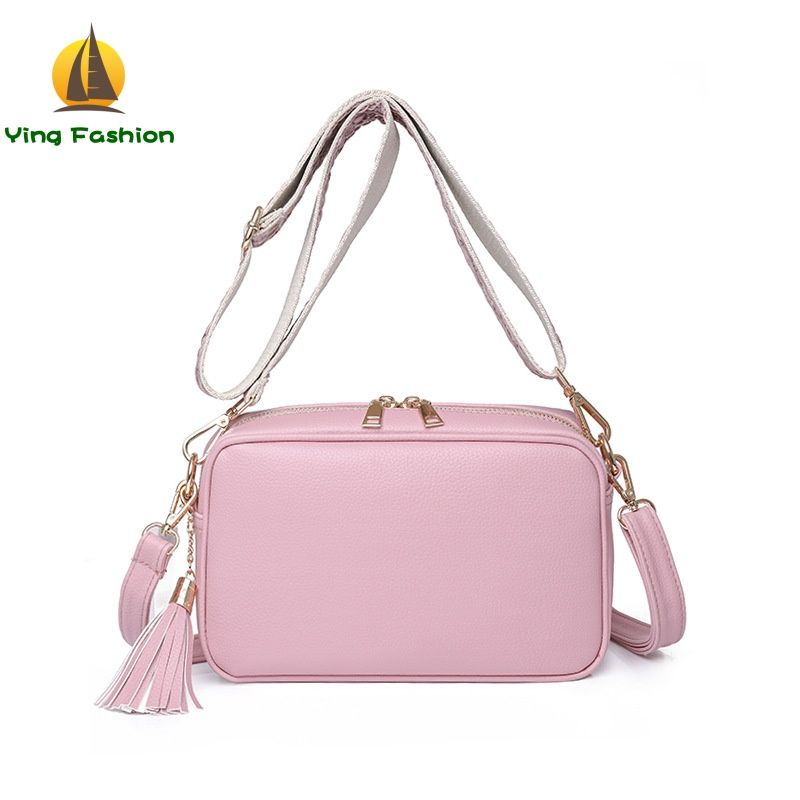 Ying Fashion 1PC Women Shoulder Bag with Two Diffeerent Shoulder Belts  PU Material for Ladies Casual
