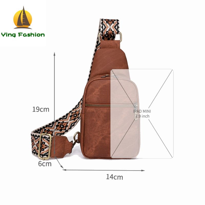 Ying Fashion 1PC Retro Body Bag Women's Fanny Pack Women's Stylish Chest Bag Casual Outdoor Travel Crossbody Bag