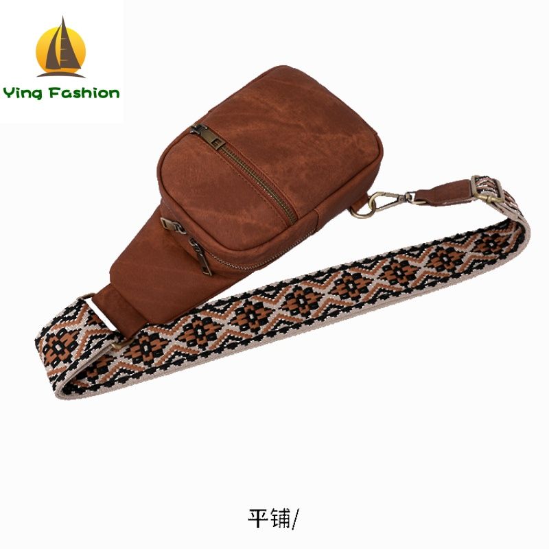 Ying Fashion 1PC Retro Body Bag Women's Fanny Pack Women's Stylish Chest Bag Casual Outdoor Travel Crossbody Bag