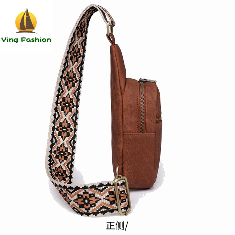 Ying Fashion 1PC Retro Body Bag Women's Fanny Pack Women's Stylish Chest Bag Casual Outdoor Travel Crossbody Bag