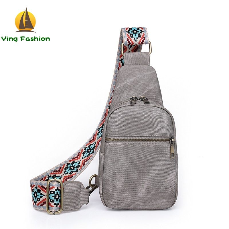 Ying Fashion 1PC Retro Body Bag Women's Fanny Pack Women's Stylish Chest Bag Casual Outdoor Travel Crossbody Bag