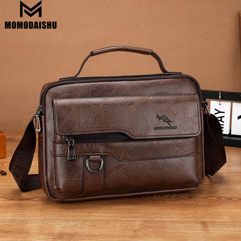 Luxury Designer Men's Crossbody Shoulder Tote Bag Fashion Business Man Messenger Big Size PU Bags