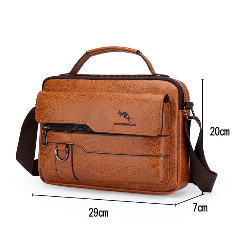 Luxury Designer Men's Crossbody Shoulder Tote Bag Fashion Business Man Messenger Big Size PU Bags