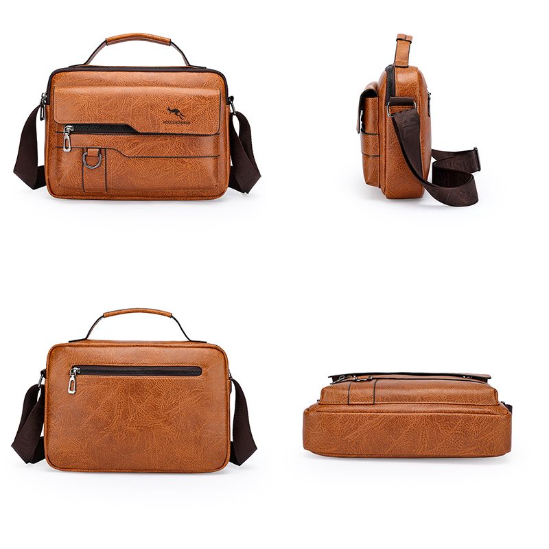 Luxury Designer Men's Crossbody Shoulder Tote Bag Fashion Business Man Messenger Big Size PU Bags