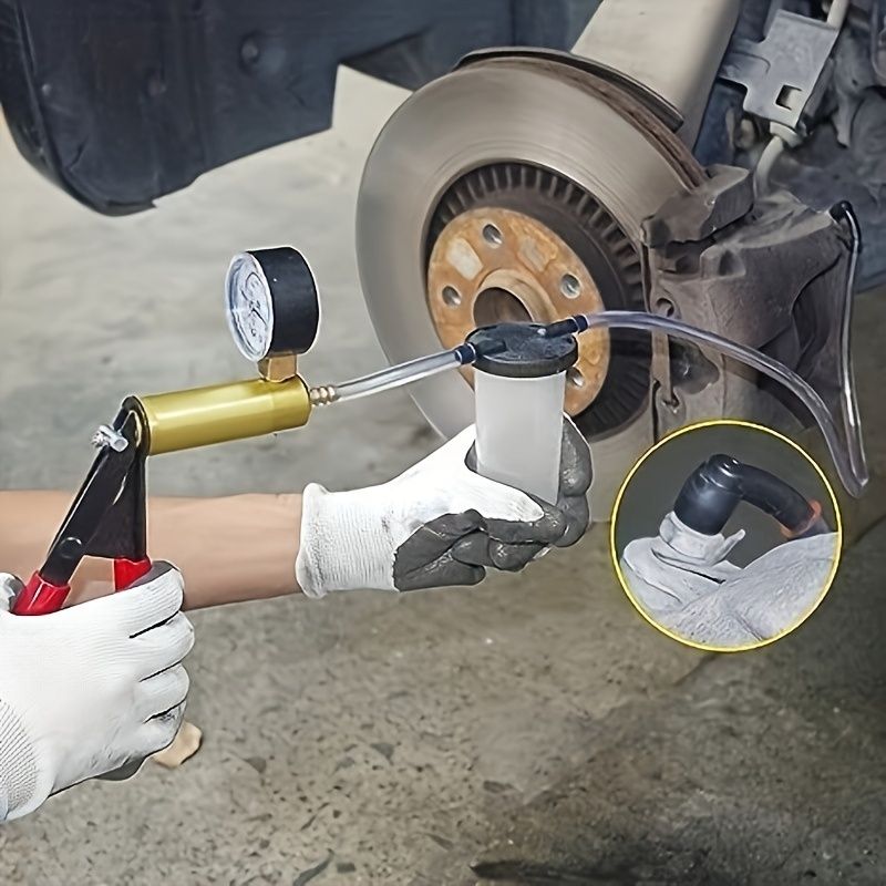Manual Vacuum Pump Car Brake Oil Car Repair Replacement Tool Set Small Air Pump Manual Suction Gun