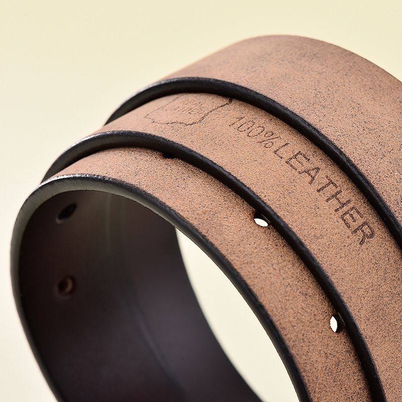 New ladies belt fashion retro belt ladies pure cowhide Joker round buckle leather belt women's trousers
