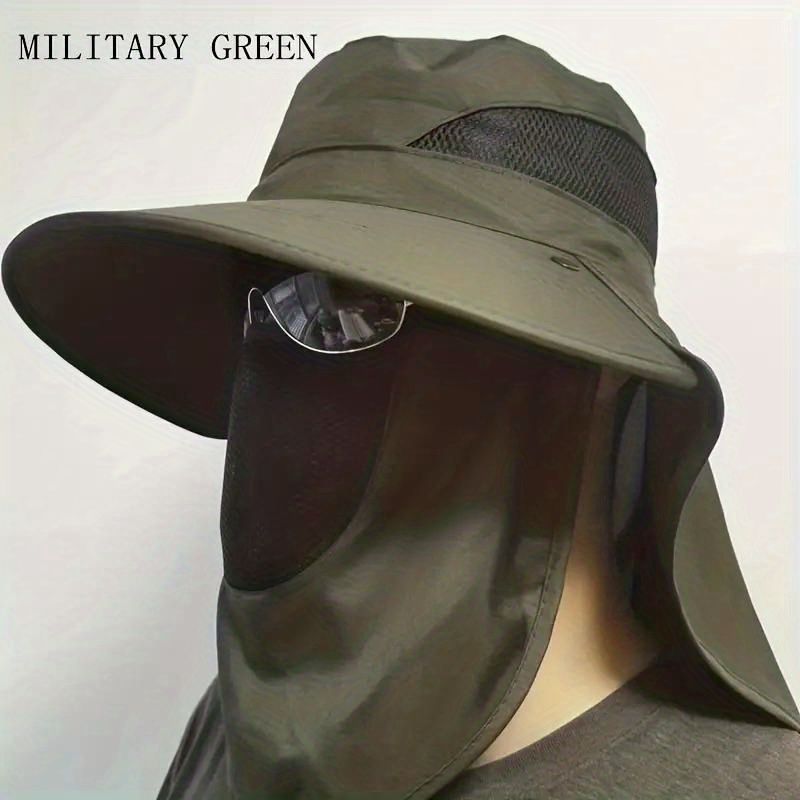 Outdoor Quick Drying UV Protection Breathable Bucket Hat Detachable Sun Hat for Fishing Mountaineering Beach Camping Travel Fishing