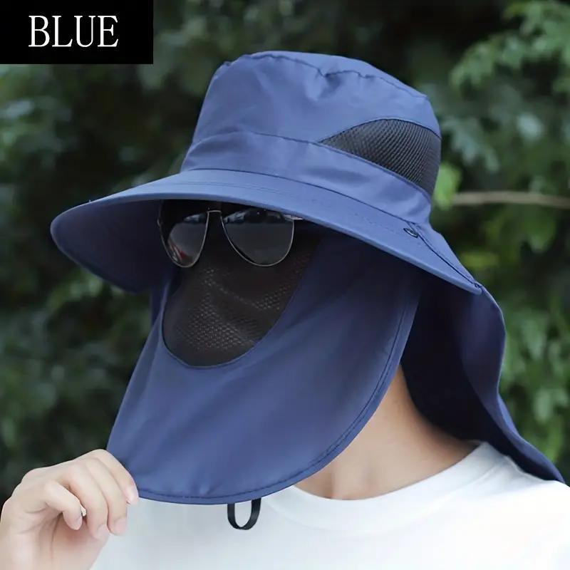 Outdoor Quick Drying UV Protection Breathable Bucket Hat Detachable Sun Hat for Fishing Mountaineering Beach Camping Travel Fishing