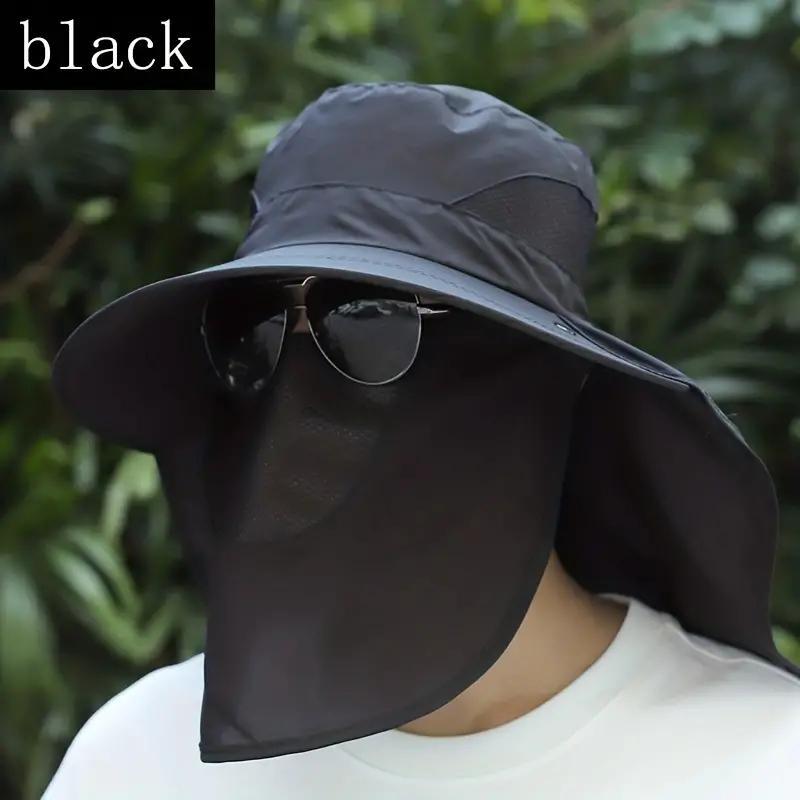 Outdoor Quick Drying UV Protection Breathable Bucket Hat Detachable Sun Hat for Fishing Mountaineering Beach Camping Travel Fishing