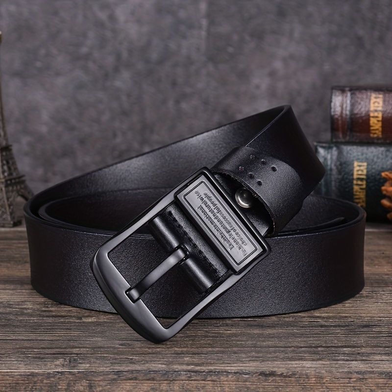 Men's Genuine Leather Belt Pin Buckle Belt Waist Strap Luxury Strap Men's Belt Gifts Idea