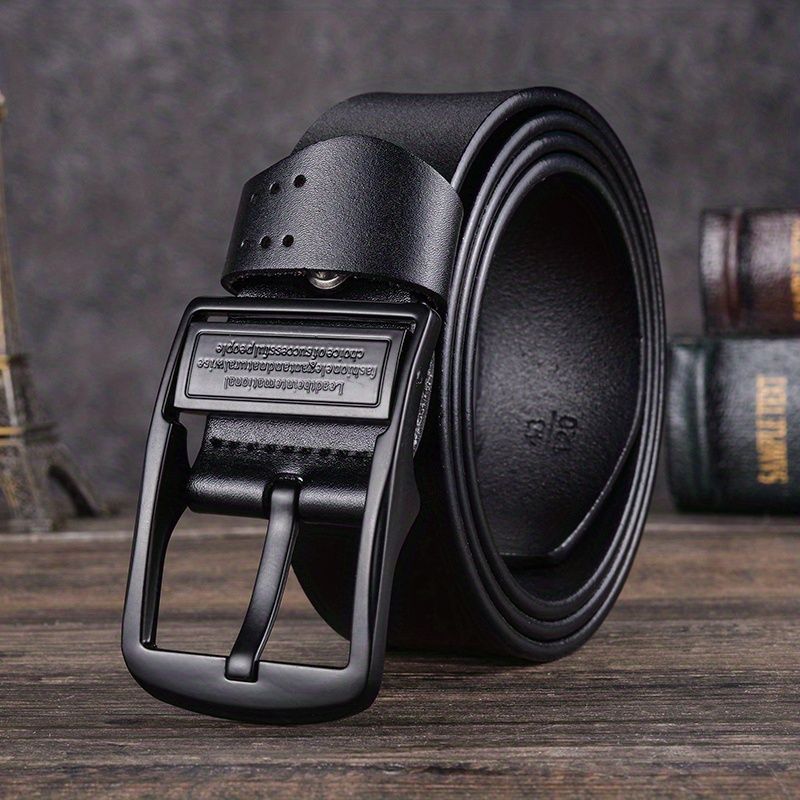 Men's Genuine Leather Belt Pin Buckle Belt Waist Strap Luxury Strap Men's Belt Gifts Idea