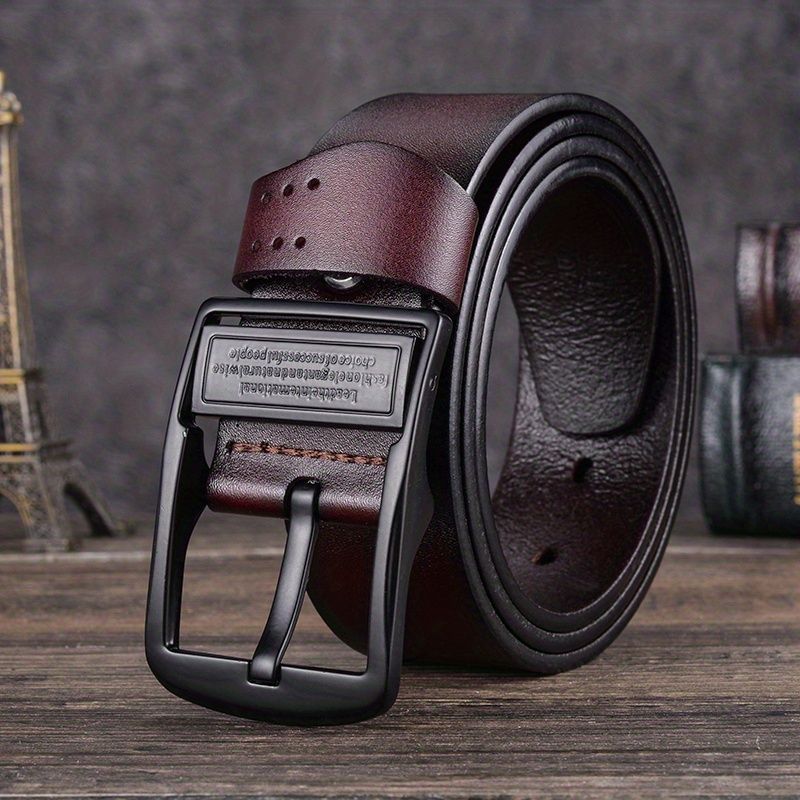 Men's Genuine Leather Belt Pin Buckle Belt Waist Strap Luxury Strap Men's Belt Gifts Idea