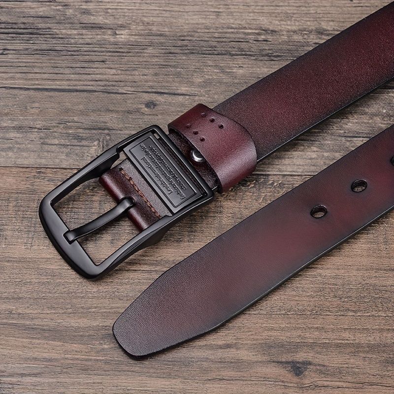 Men's Genuine Leather Belt Pin Buckle Belt Waist Strap Luxury Strap Men's Belt Gifts Idea