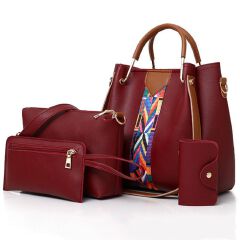 4pcs/set Fashion multi-piece women's bag handbags bill shoulder crossbody bag