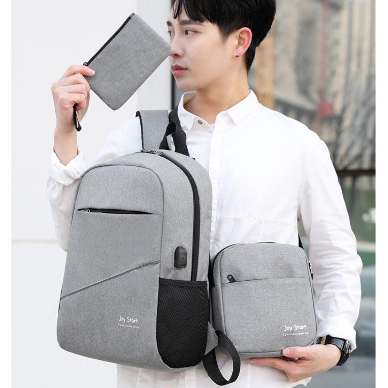 3Pcs/set Fashion Backpacks Men's Bags Business Computer Backpack Leisure School Bag Laptop Bag Outdoor Travel Bag Handbags
