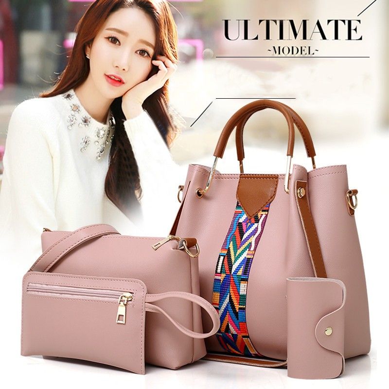 4pcs/set Fashion multi-piece women's bag handbags bill shoulder crossbody bag