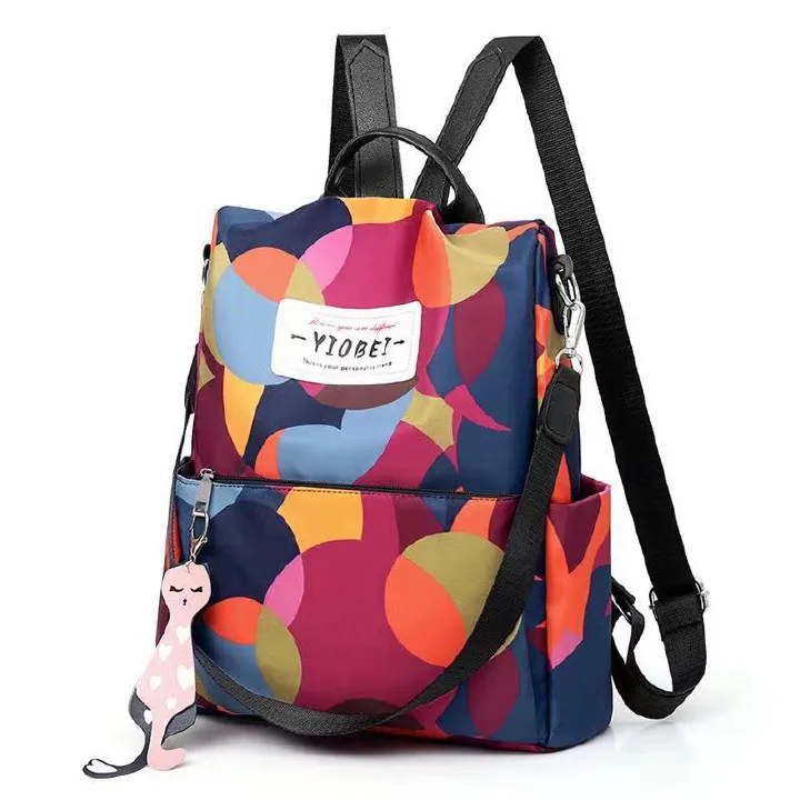 Fashion Backpacks Women's Oxford Cloth Anti-theft Women's Bags Floral Leisure Large Capacity Travel Backpack Handbags
