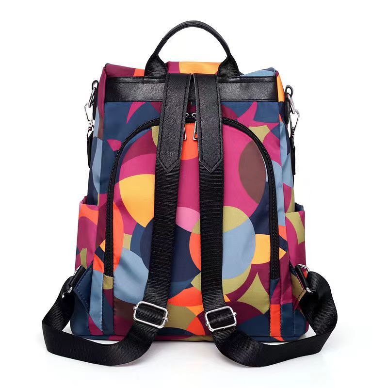 Fashion Backpacks Women's Oxford Cloth Anti-theft Women's Bags Floral Leisure Large Capacity Travel Backpack Handbags