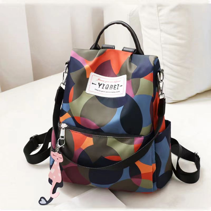 Fashion Backpacks Women's Oxford Cloth Anti-theft Women's Bags Floral Leisure Large Capacity Travel Backpack Handbags