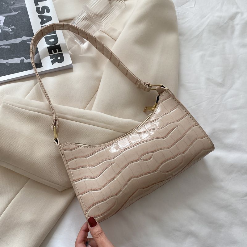 Embossed shoulder bag summer trend stone print hand Underarm bag for women handbags