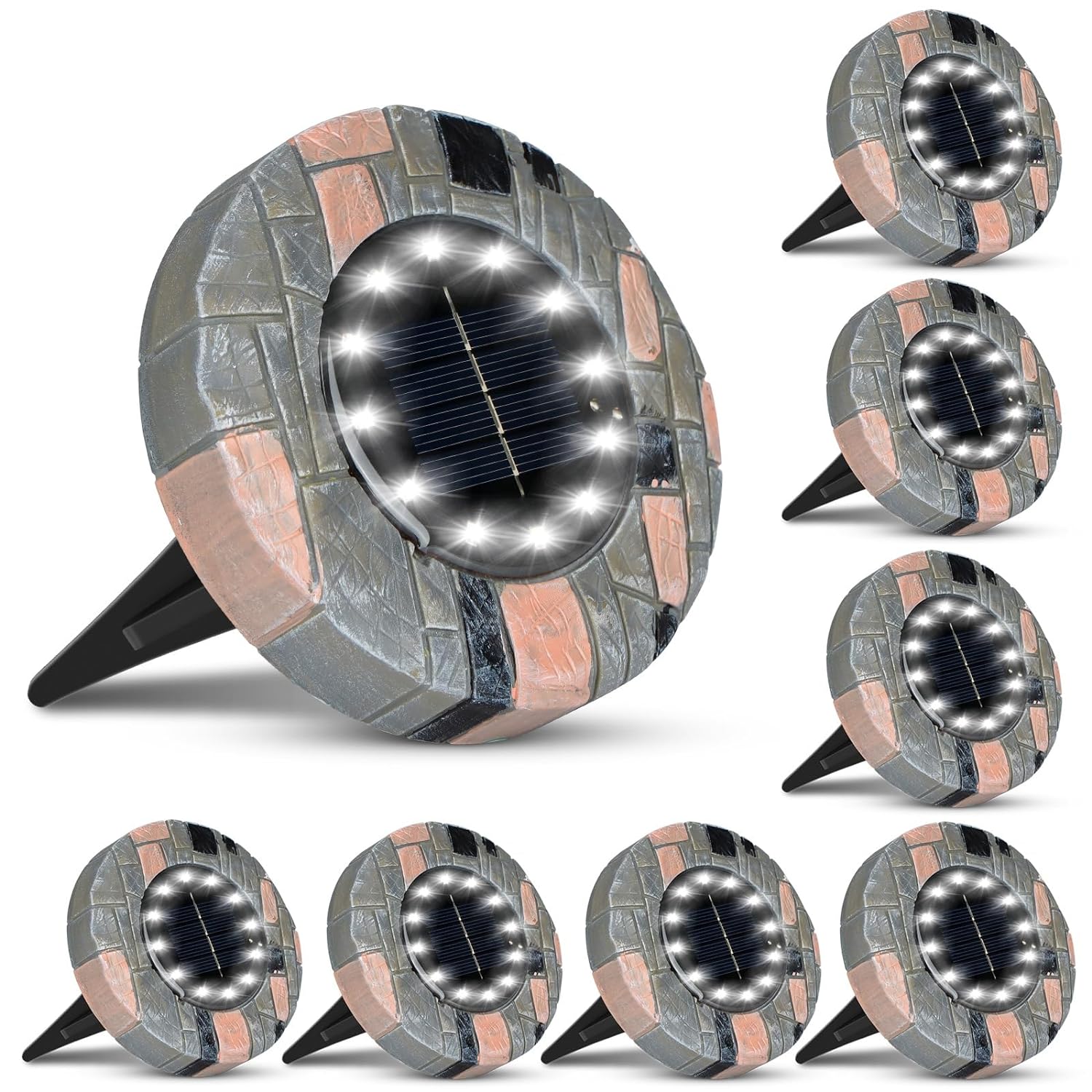 Solar Outdoor Lights for Landscape Lighting, Garden Lights, Yard Lights, Driveway Lights - Solar Pathway Lights -4 Packl White)