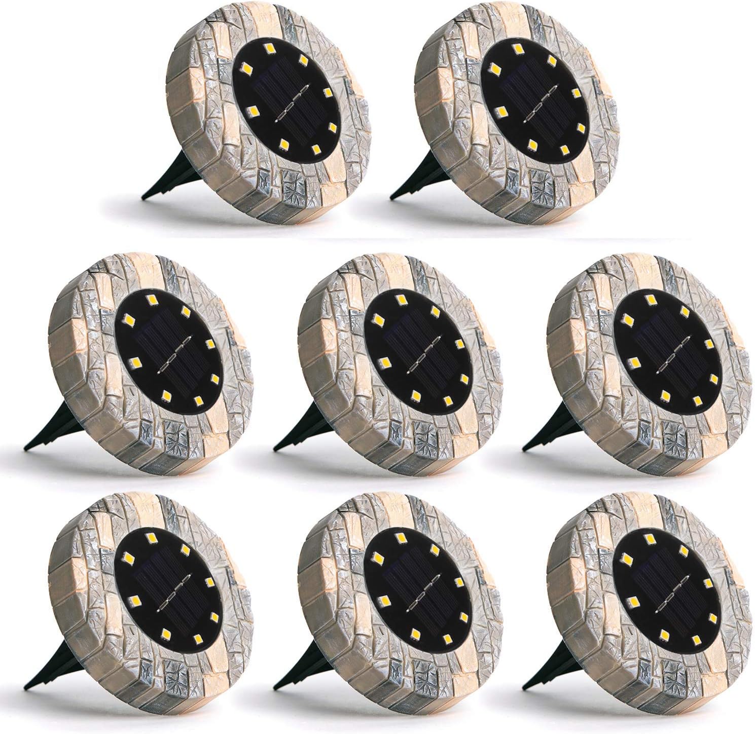 Solar Outdoor Lights for Landscape Lighting, Garden Lights, Yard Lights, Driveway Lights - Solar Pathway Lights -4 Packl White)