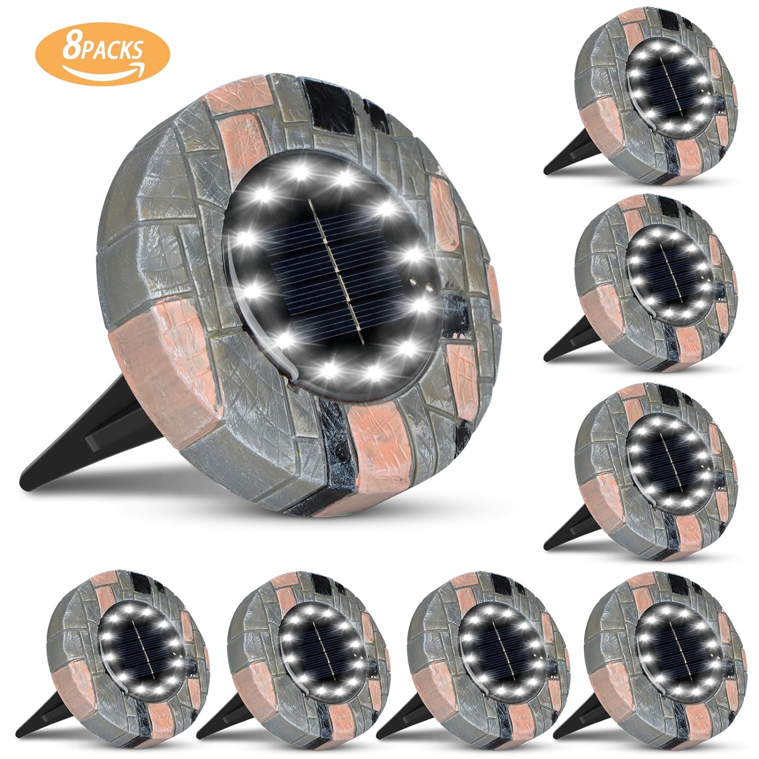 Solar Outdoor Lights for Landscape Lighting, Garden Lights, Yard Lights, Driveway Lights - Solar Pathway Lights -4 Packl White)