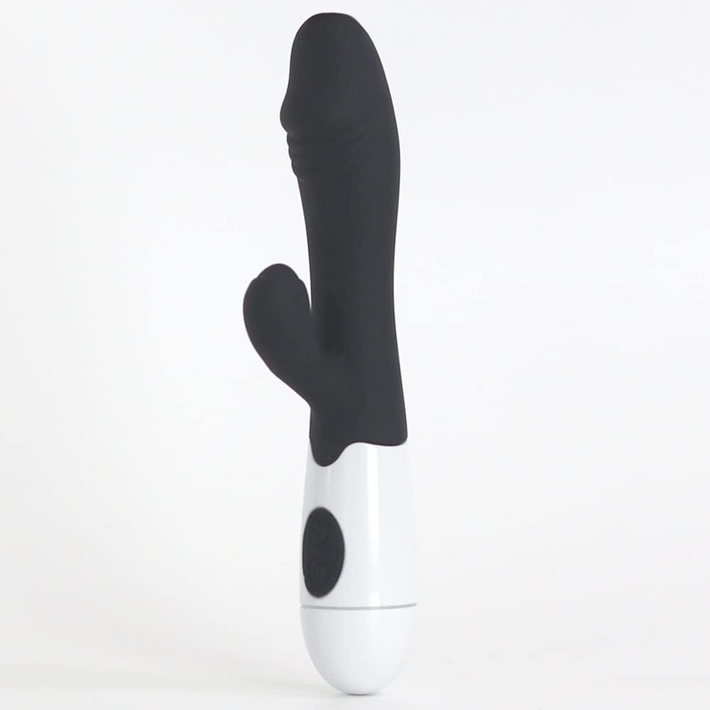 RECHARGABLE 10 Speed Silicone Rabbit Vibrator Black Vibrator Sex Toy, Adult Sex Toys for Women - Powerful Electric Massager Vibrator, G Spot Clitoris Stimulation, Dildo, Wireless