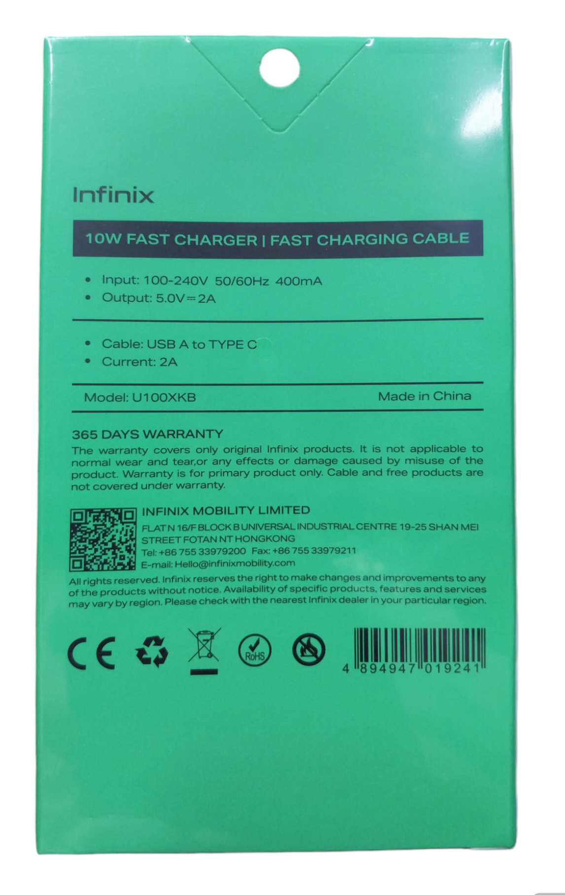 Infinix USB Micro FAST CHARGING XC08 kit with Data transfer cable 10W