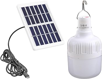 DP LIGHT 20W Portable Solar LED Light Bulb Rechargeable Solar Lamp for Outdoor Lighting Fishing Camping Chicken Coop Lamp Lights Solar Camping Lights for Outdoor Garden Tents