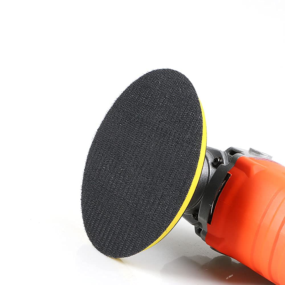 4.5" 115mm  Inch Hook and Loop Backing Pads with M14 Thread Drill Adapter, Sanding Disc Car Polishing Pad Backing Plate for Angle Grinder Buffer Polisher Attachment (12000RPM)