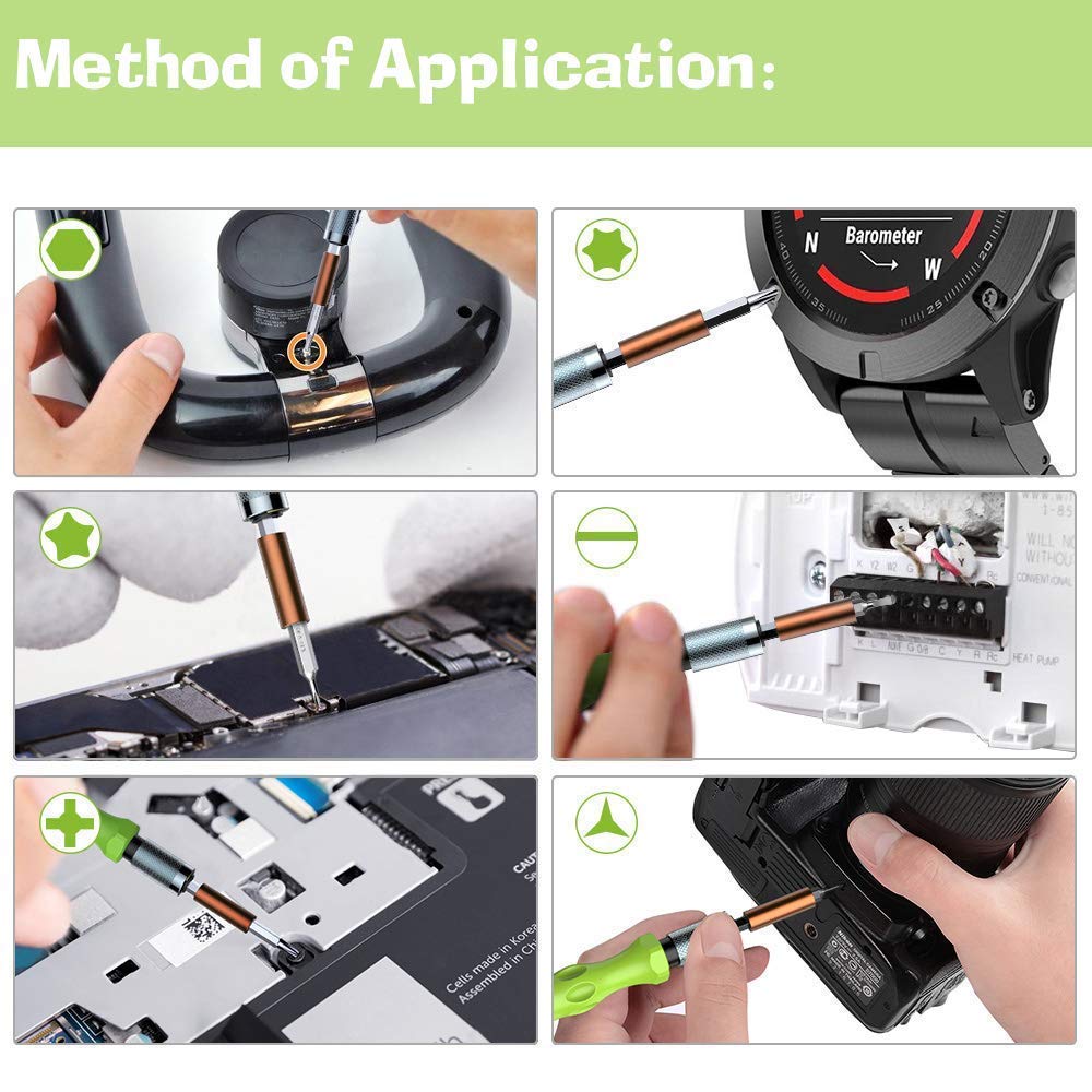 32 in 1 Interchangeble Multipurpose Mini Screwdriver Set Magnetic Slot Wrench Bits Repair Tools Kit Set Combination Screwdriver Set for Home Appliance,Laptop,Mobile,Computer