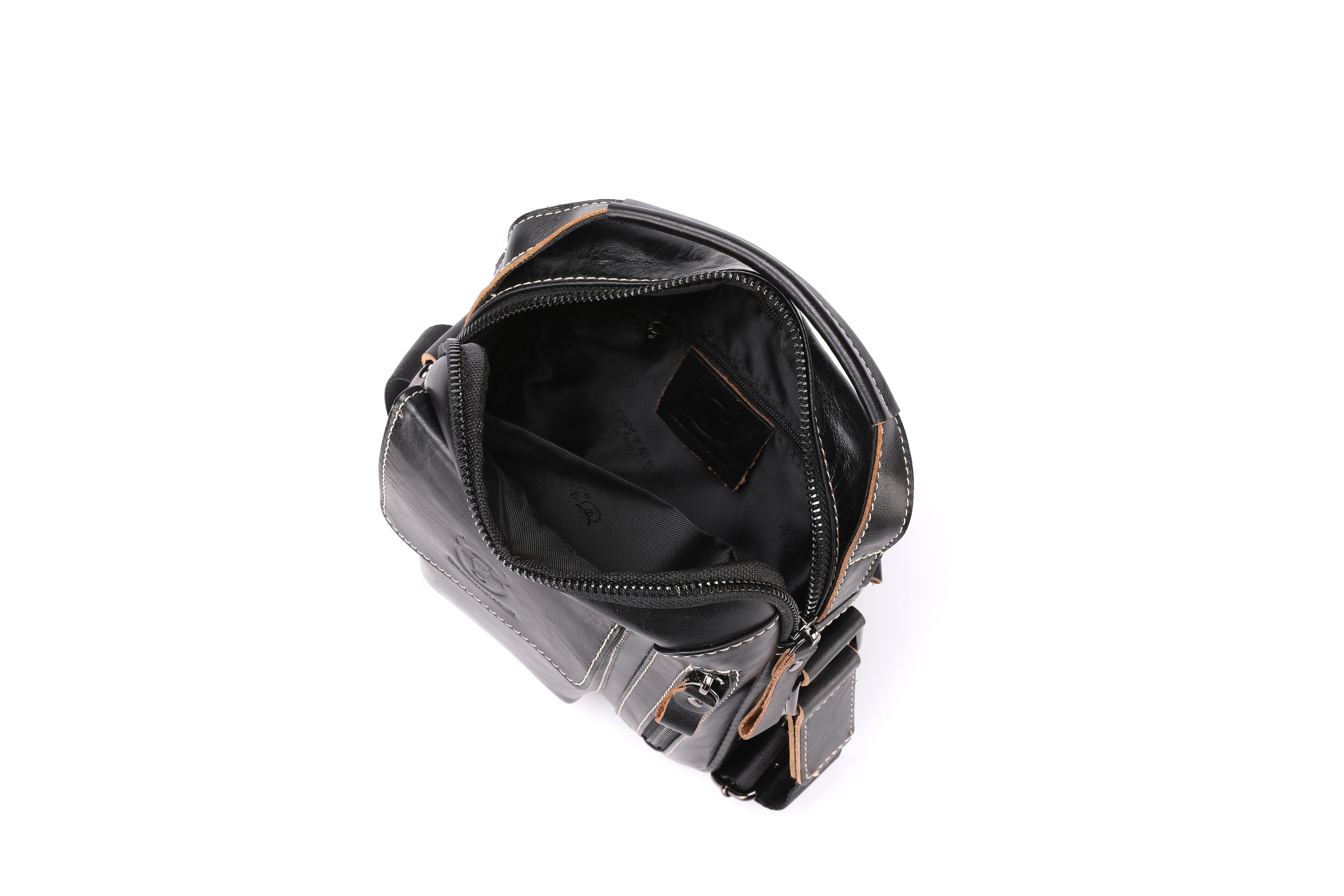 Leather Cowhide Shoulder Crossbody Bag Men's Soft Leather Vertical Menbag Cell Phone Bag Men's Shoulder Bag