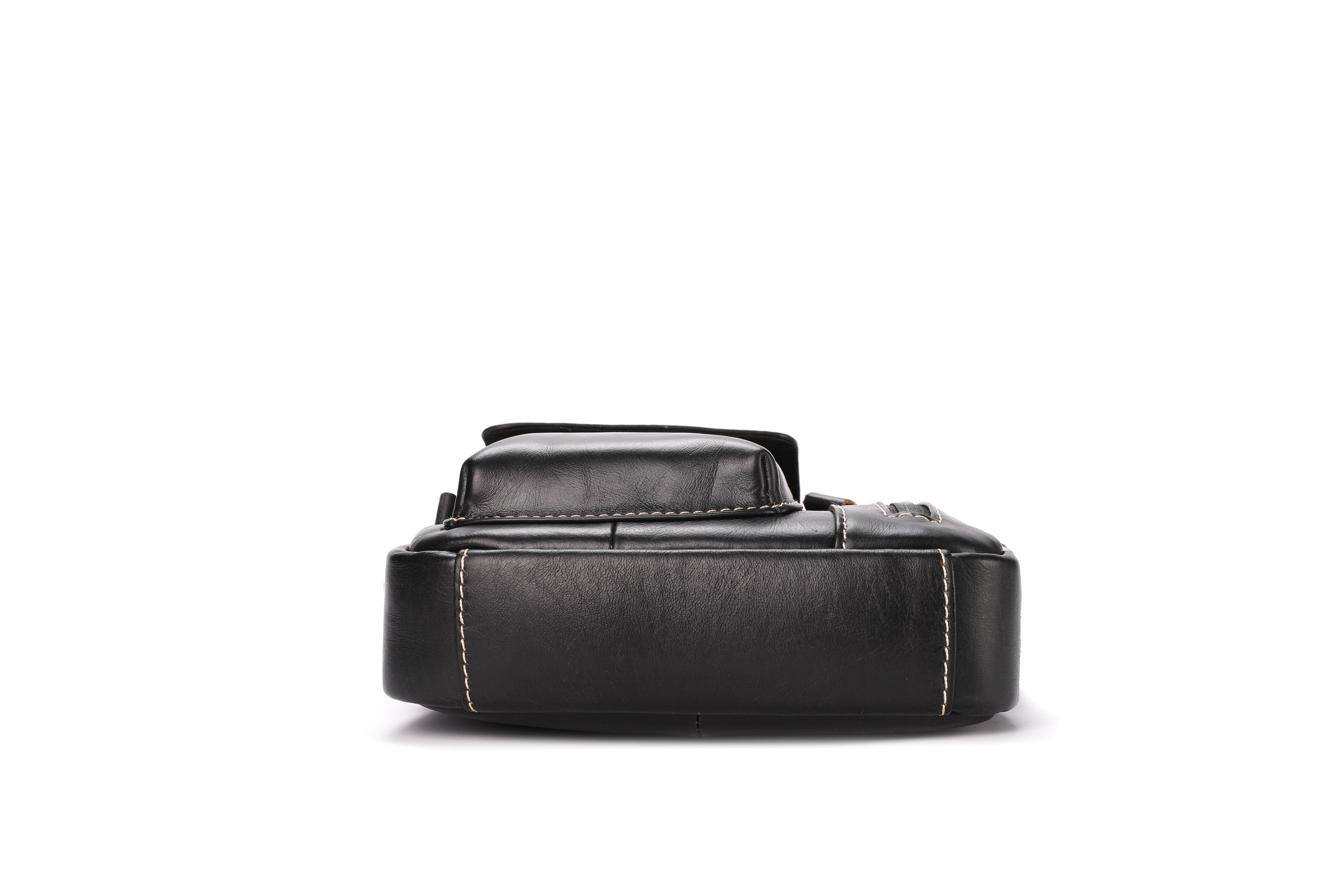 Leather Cowhide Shoulder Crossbody Bag Men's Soft Leather Vertical Menbag Cell Phone Bag Men's Shoulder Bag