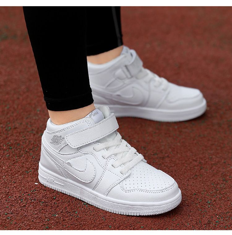 Boy Shoes Casual Girl Kids Sneakers High Top Basketball Shoes Children Sport Shoes Skateboard Shoes Children's Board Shoes New Girls' Sports Shoes