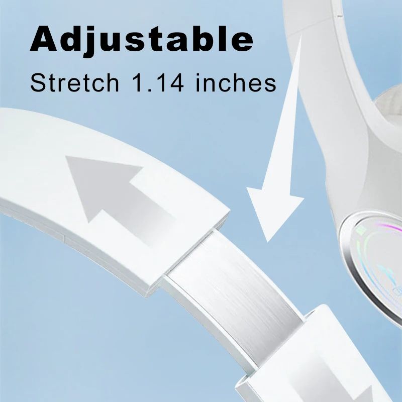 Wireless Bluetooth Headphones LED Head-mounted Bluetooth Headset Foldable Stereo Sound Sport Headphone with Mic Supports TF