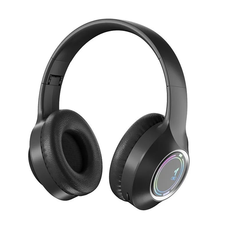 Wireless Bluetooth Headphones LED Head-mounted Bluetooth Headset Foldable Stereo Sound Sport Headphone with Mic Supports TF