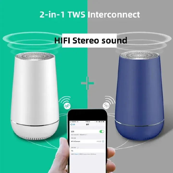 Wireless Bluetooth Speaker Steel Cannon Plug And Play User External Portable Audio Radio Gradient Bluetooth Speaker Subwoofer
