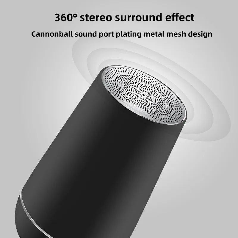 Wireless Bluetooth Speaker Steel Cannon Plug And Play User External Portable Audio Radio Gradient Bluetooth Speaker Subwoofer