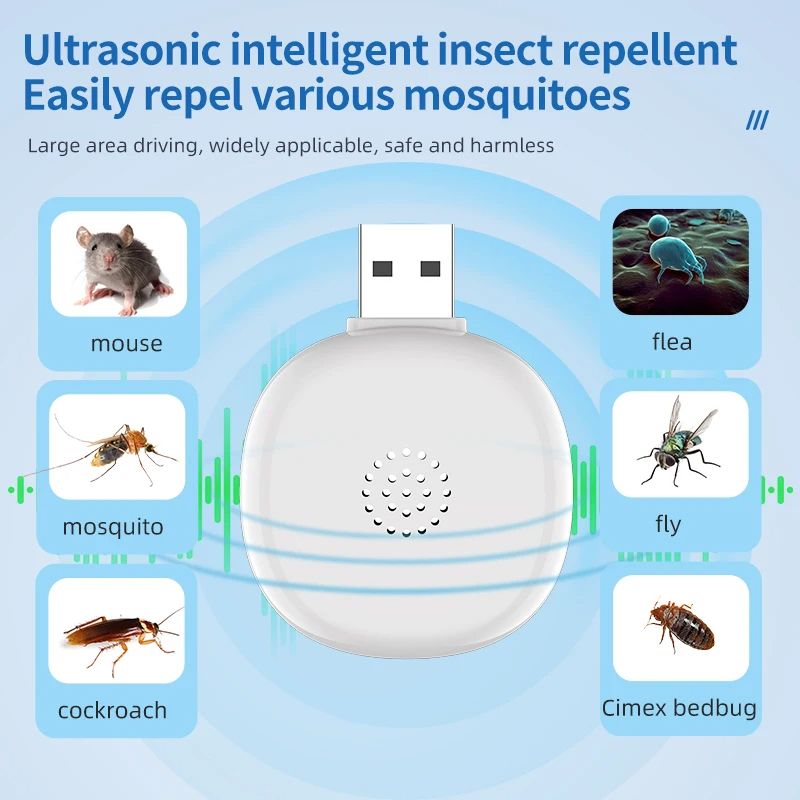 Ultrasonic Pest Repeller Anti Rodent Mice Cockroach Rat Spider Insect USB Plug Mosquito Killer Electronic Repellent