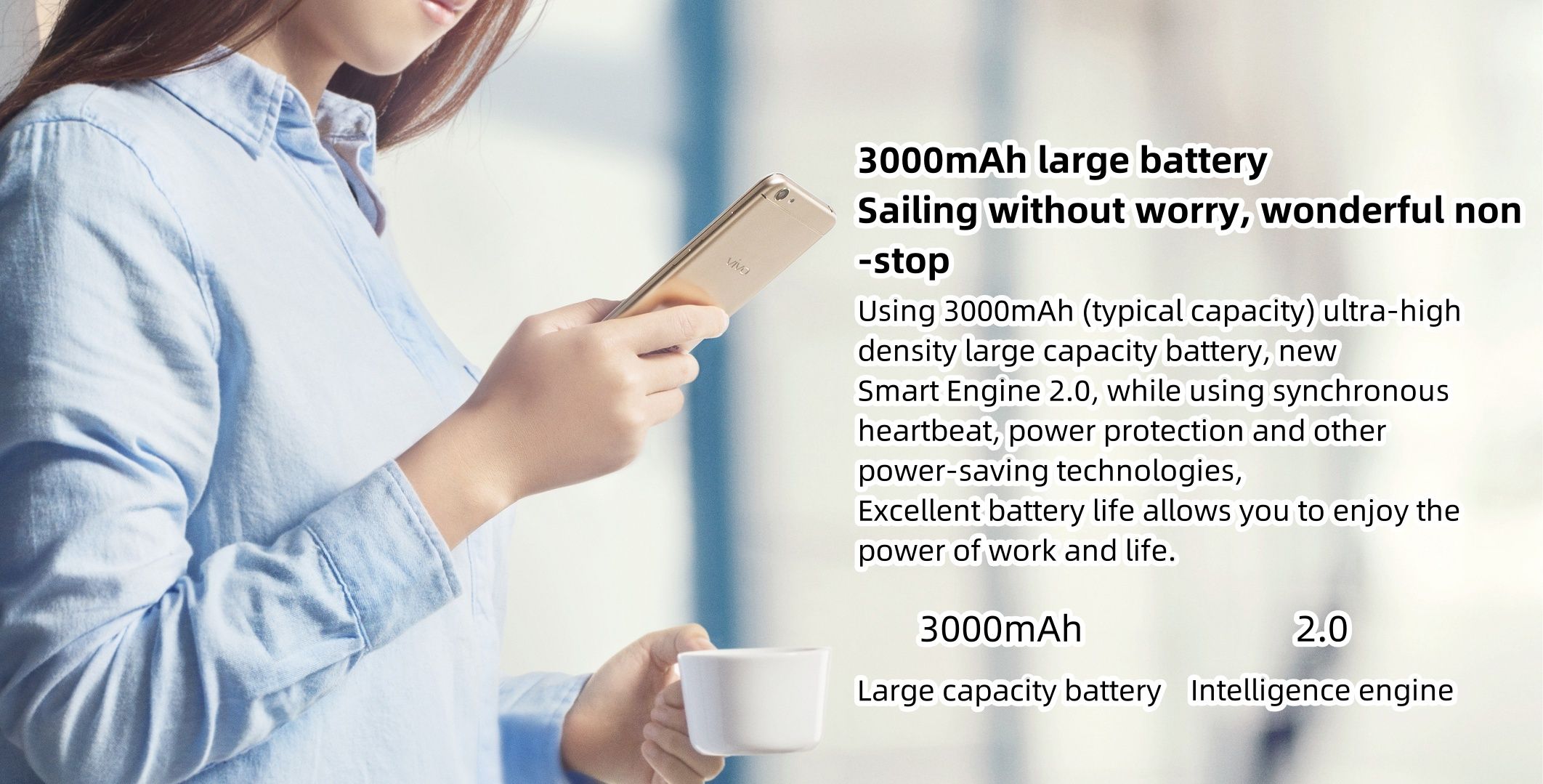 Refurbished VIVO Y66 32GB+3GB smartphone 5.5-inch LED display 2G/3G/4G LTE 13 megapixel +5 megapixel camera 3000 mah battery phone